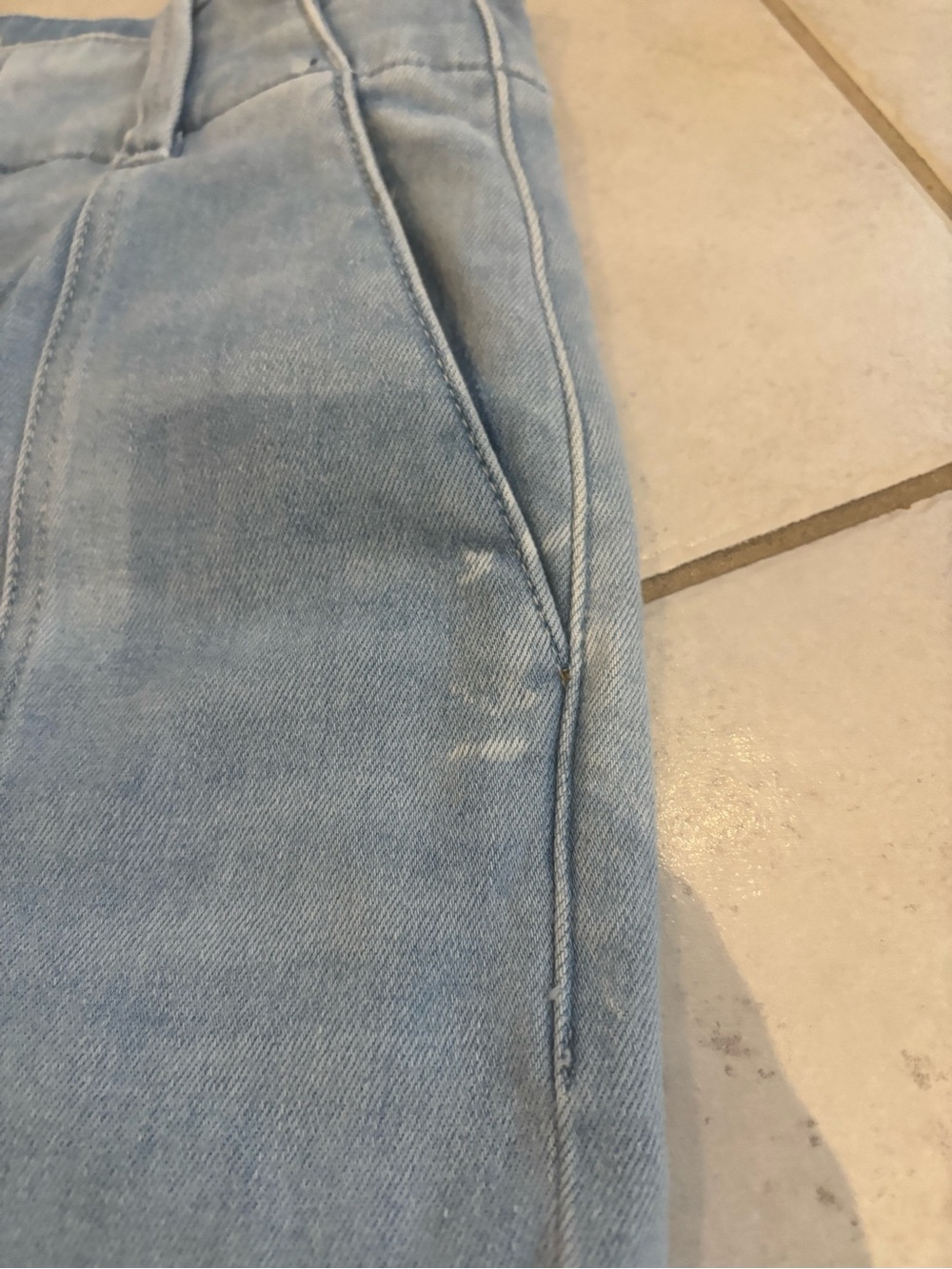 PAIGE Light Blue Wide-Leg Jeans - Picture 12 of 13